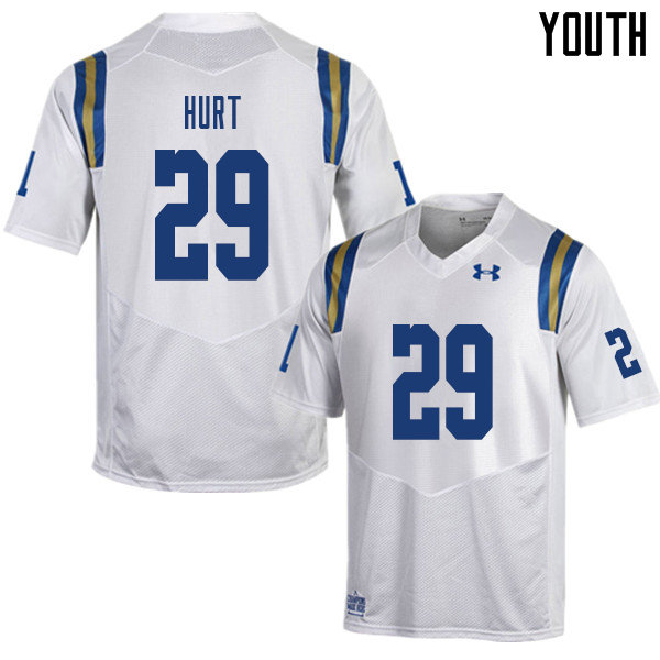 Youth #29 Delon Hurt UCLA Bruins College Football Jerseys Sale-White - Click Image to Close